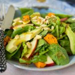 Spinaziesalade met zoete aardappel en mosterd | www.deedylicious.nl